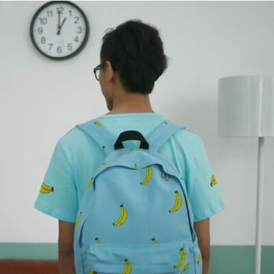 清仓价yizi 新款亮色撞色休闲双肩学生书包 情侣旅行帆布背包