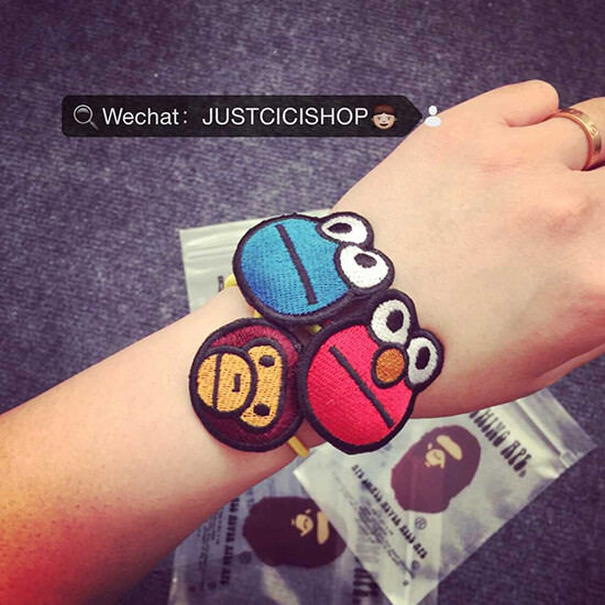 Baby milo小猴子× 芝麻街ELMO/COOKIES 超可爱刺绣发圈 一套3根