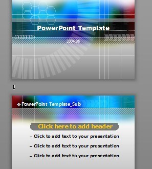 灰光条六边线蓝色斑斓图简约通用PPT模板www.2ppt.cn