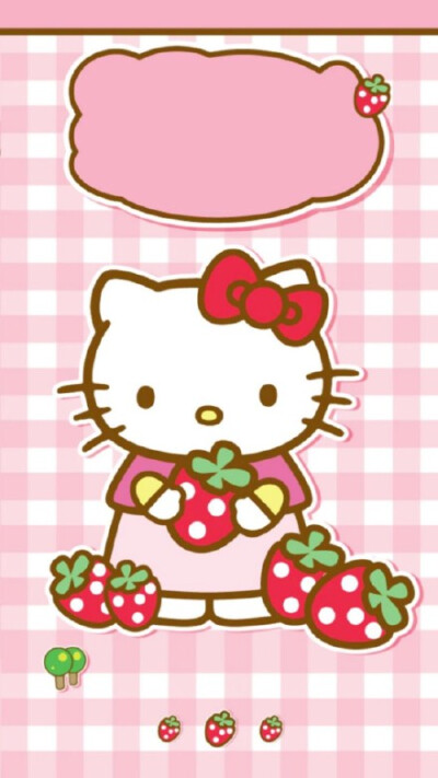 #手机壁纸# hello Kitty。手机壁纸，可爱手机锁屏壁纸