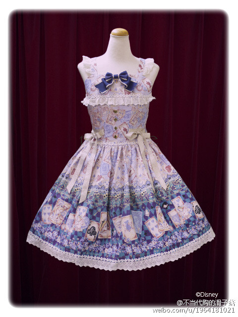 babyxdisney alice合作款 b39oj293 红黑爱丽丝柄束腰jsk 四色,合作款