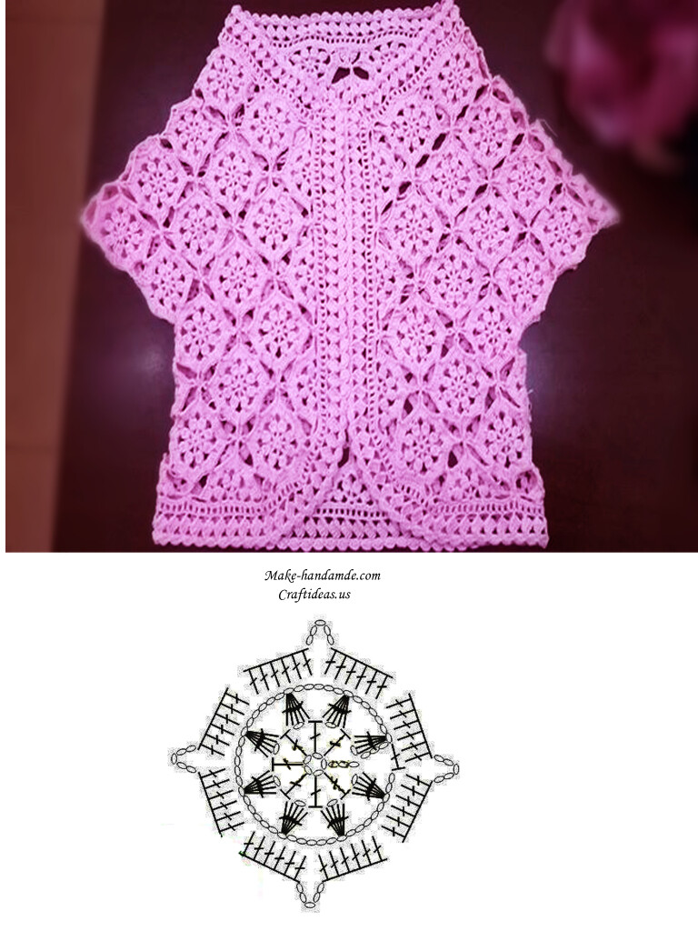 crochet lace vest chart