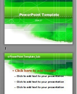 圆形线条纹绿色简约通用PPT模板www.2ppt.cn