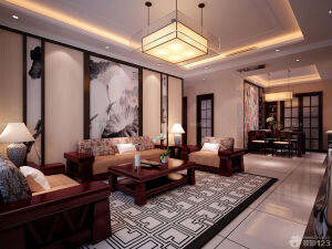 新中式客厅吊灯图片