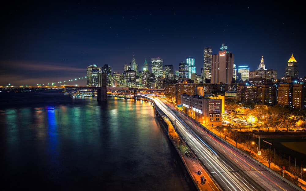 曼哈顿夜景风光壁纸