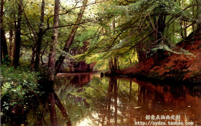 【创意点油画】丹麦 Peder Mork Monsted 的风景画欣赏1