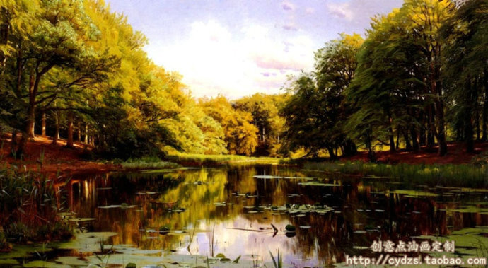 【创意点油画】丹麦 Peder Mork Monsted 的风景画欣赏1