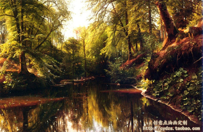 【创意点油画】丹麦 Peder Mork Monsted 的风景画欣赏2