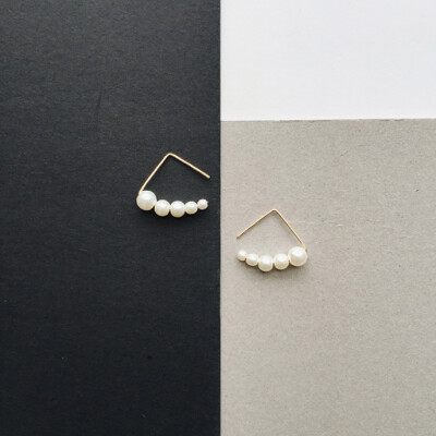 ANNHE Earrings COS otherstories极简大小珍珠几何造型创意耳钉