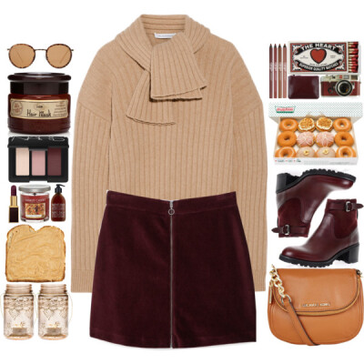 A fashion look from December 2015 featuring knot top, cotton knee length skirt and suede bootie. Browse and shop related looks.