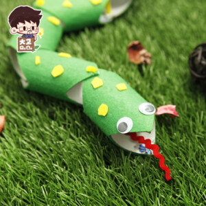 大卫爸爸 贪吃蛇儿童手工DIY制作不织布材料包幼儿园早教玩具教具