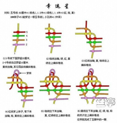 出自兰亭老师 其实不会很难，只是斜卷结，材料也很简单。