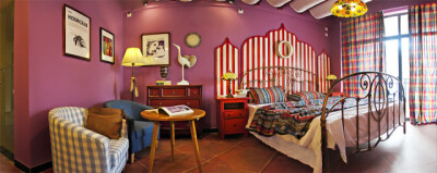 去呼呼，找有意思的房间-三亚微蓝艺术旅居粉彩蔷薇-这样的房间会让让人秒变“宅旅”