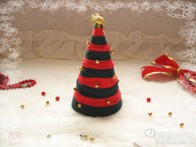 2012年圣诞节，做了两“棵”小圣诞树，之一