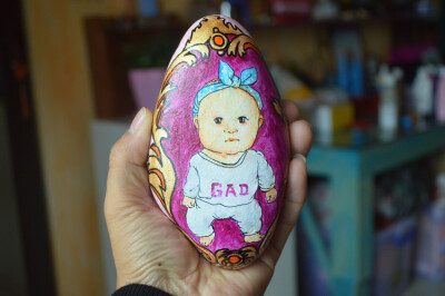 圣诞礼物包邮DIY创意Q版石头人像画 单人石头画个性定制宝宝照