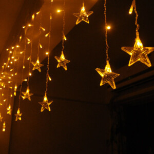 led星星窗帘灯 婚庆圣诞节冰条灯 串串灯 室内装饰灯闪光彩灯包邮