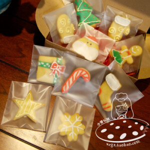 纯手工饼干礼盒装糖霜姜饼人曲奇自制翻糖圣诞节男女朋友礼物包邮