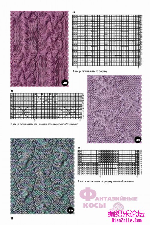 俄罗斯网站上的编织毛衣新款花样图解-编织乐论坛