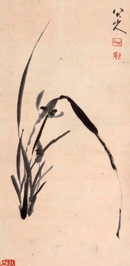 梅兰竹菊!——八大山人#学书画#朱耷（1626—约1705），明末清初画家，中国画一代宗师。本名由桵，字雪个，号八大山人、个山 、驴屋等，汉族，江西南昌人。明宁王朱权后裔。