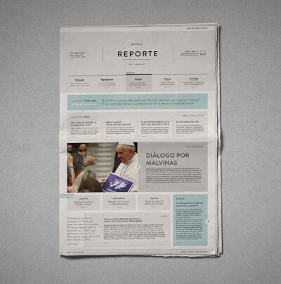 Reporte?Newspaper Covers by Melisa Rivas让人惊叹的报纸版面设计