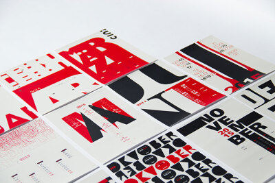 2015 – Typography Calendar by Selin ?inal很酷的创意日历设计