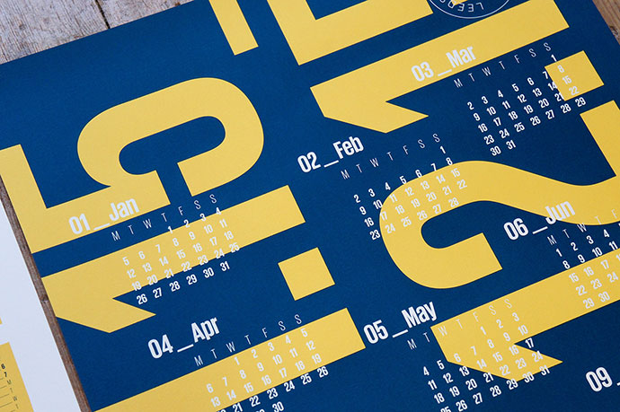 2015 Screen-Printed Calendars by Charlotte Allen很酷的创意日历设计