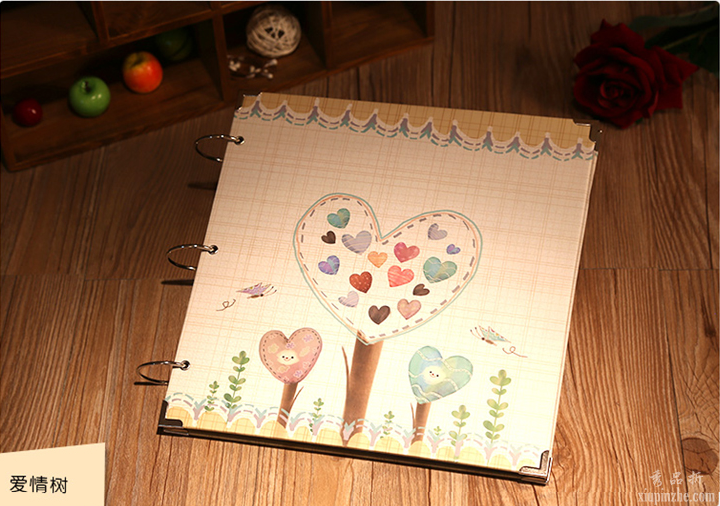 16寸DIY手工相册大本影集粘贴式创意儿童礼物生日宝宝情侣纪念册 16寸超大本 质量精美 送豪华礼包 容量巨大