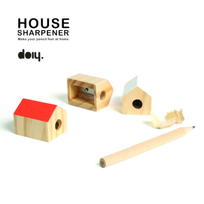 西班牙Doiy 房屋钻笔刀Sharpener 创意木质小屋卷笔刀/削笔器