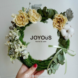 【喜悦家Joyous】MERRY XMERS!少不了圣诞花环，迷你盆栽，寒冷冬季有温暖棉花。礼盒装，更尽兴