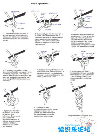 钩针卷曲带子花盘的钩法-编织乐论坛