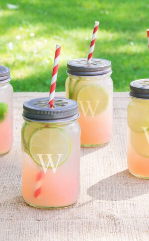 These drinking mason jars are perfect for a New Year's Eve party!