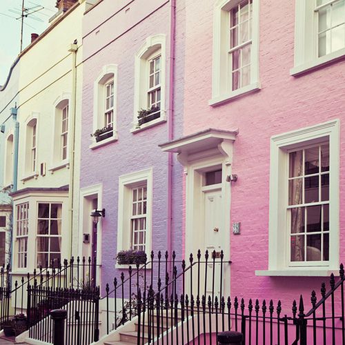 candy colored houses