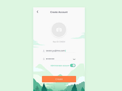 Create account concept现代网页注册和登录页面设计案例