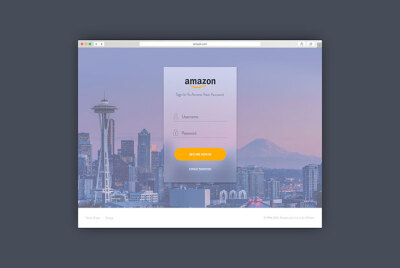 Amazon Sign In Redesign #3现代网页注册和登录页面设计案例