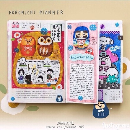 #我最爱的手帐风格# 很欣赏这位日本姑娘的手帐 不仅是装饰还是修图都很用心 画画也是一级棒 就是最近更新太少(⁍̥̥̥᷄д⁍̥̥̥᷅ ू ) ins：enikkii @手帐小组