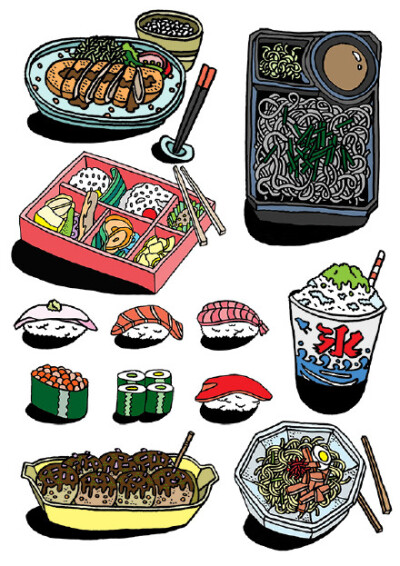 杂志之美 - 你们的日本 -英国插画师为 TOKYO ART BOOK FAIR 创作的独立印刷品。@香蕉鱼书店