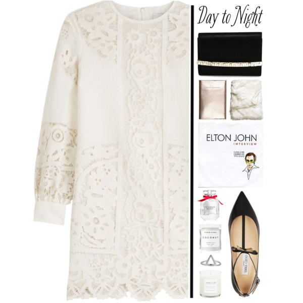 A fashion look from December 2015 featuring valentino dresses, pointy toe flats and Jimmy Choo. Browse and shop related looks.