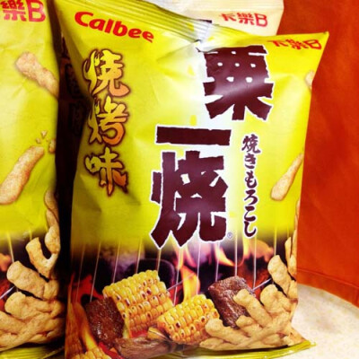 进口零食 calbee四洲卡乐比粟一烧 80g烧烤/蒜蓉/香辣三口味包邮