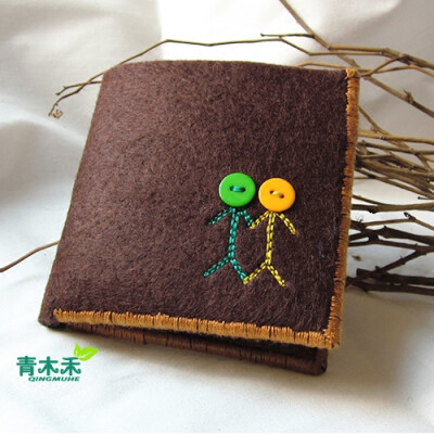 原创刺绣钱包，情侣款