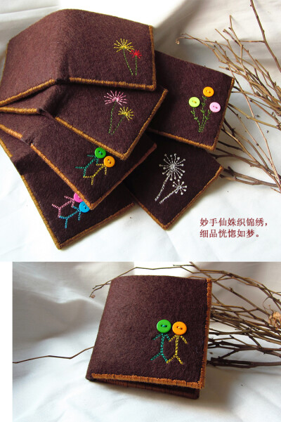原创刺绣钱包，花色展示