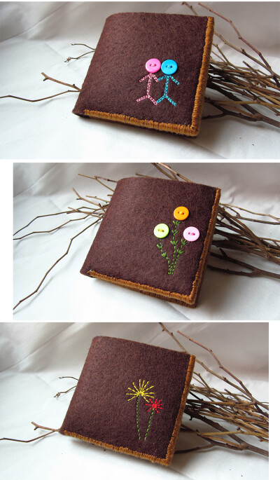 原创刺绣钱包，花色展示