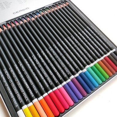 正品韩国Cergio优质彩色铅笔DIY涂色笔绘画彩铅笔12色24色36色
