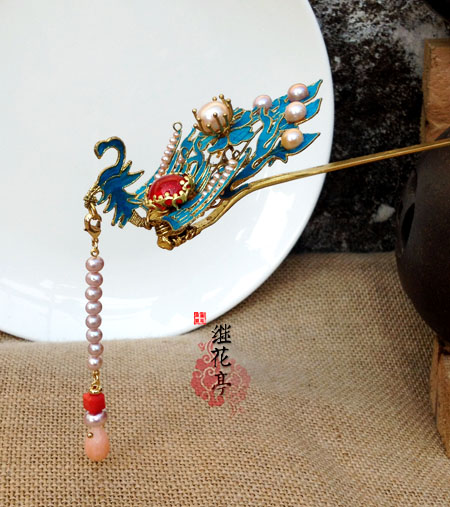 继花亭原创手工仿点翠发簪钗元旦新品12号小正凤