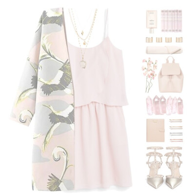 set // 283 [ #yoins #coat #ruffled #dress #mango #pink #pastel #light #airy #fashion @polyvore @polyvore-editorial ]