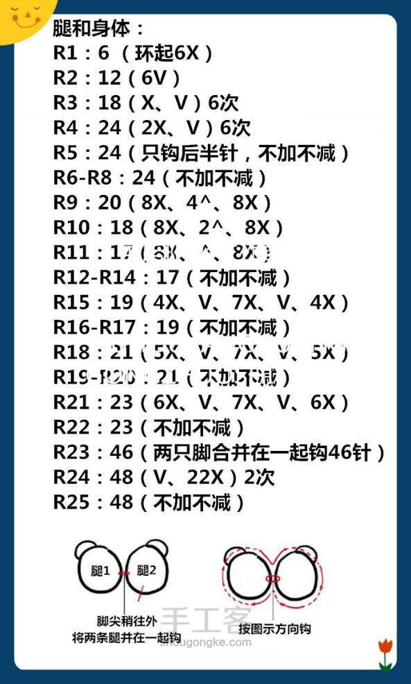 钩针lalylala系列蘑菇教程 第1步