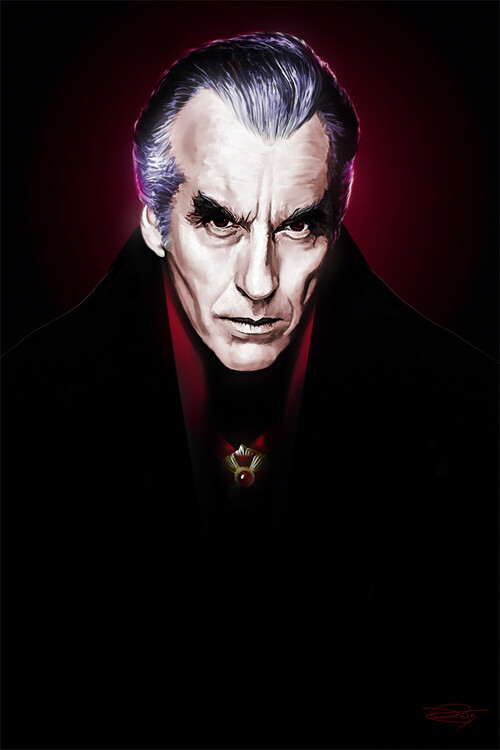 Dracula - Based on Christopher Lee Illustration by Daniel Murray数字艺术插画作品欣赏