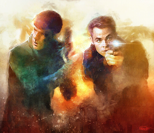 Kirk and Spock Illustration by Daniel Murray数字艺术插画作品欣赏