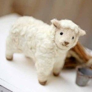 DIY Felted wool SHEEP KIT, $12: