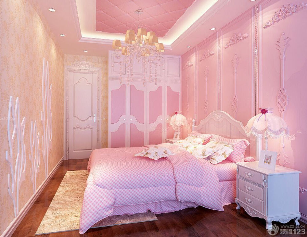 婚房卧室室内装饰布置设计效果图片