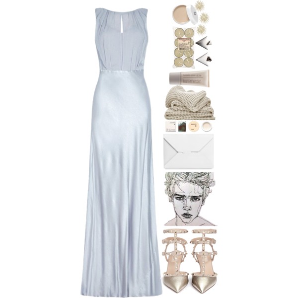 A fashion look from January 2016 featuring maxi dress, leather shoes and white handbags. Browse and shop related looks.